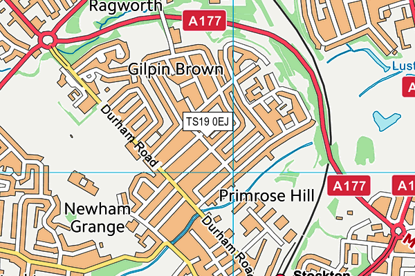 TS19 0EJ map - OS VectorMap District (Ordnance Survey)