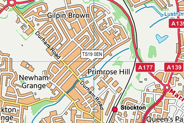 TS19 0EN map - OS VectorMap District (Ordnance Survey)