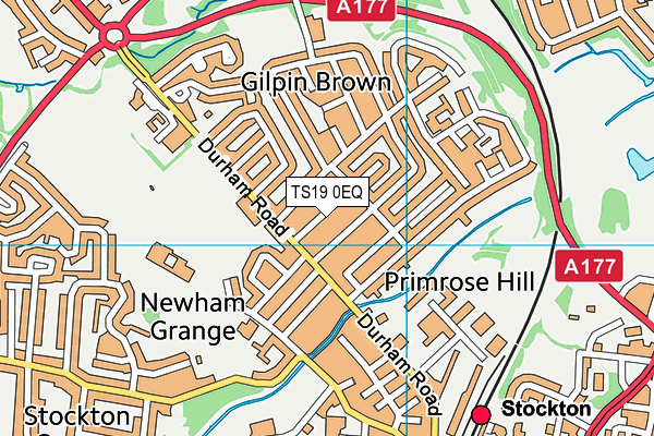 TS19 0EQ map - OS VectorMap District (Ordnance Survey)