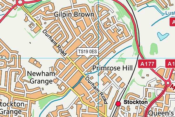 TS19 0ES map - OS VectorMap District (Ordnance Survey)