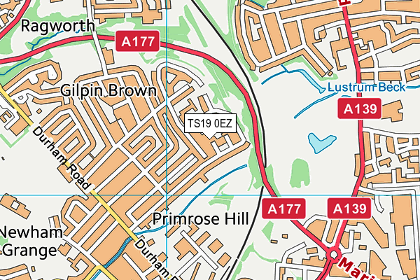 TS19 0EZ map - OS VectorMap District (Ordnance Survey)