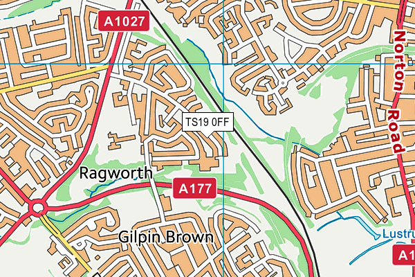 TS19 0FF map - OS VectorMap District (Ordnance Survey)