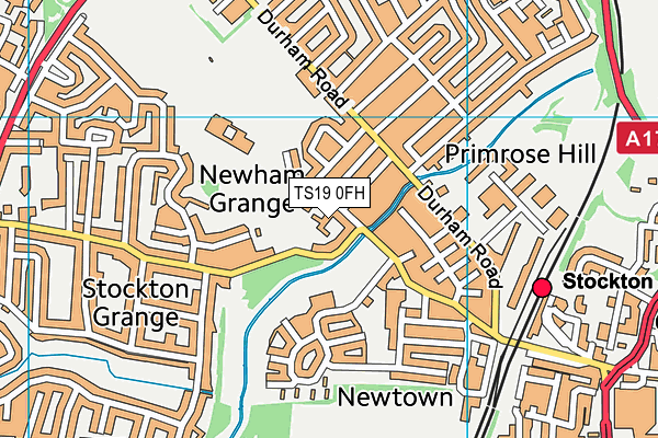 TS19 0FH map - OS VectorMap District (Ordnance Survey)