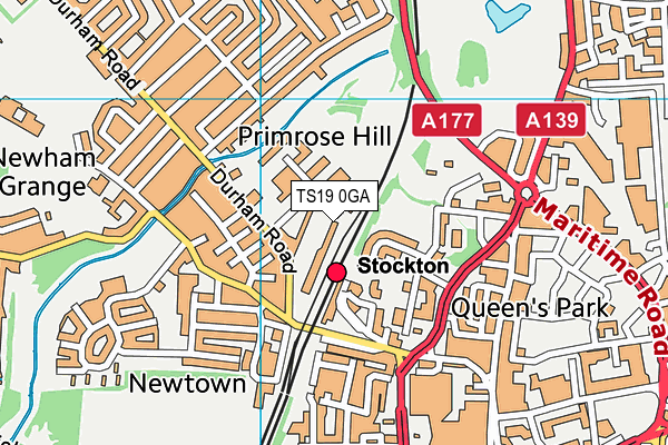 Primrose Hill map (TS19 0GA) - OS VectorMap District (Ordnance Survey)