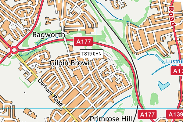 TS19 0HN map - OS VectorMap District (Ordnance Survey)