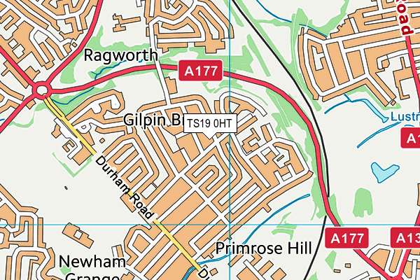 TS19 0HT map - OS VectorMap District (Ordnance Survey)