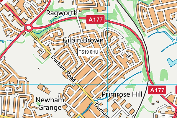 TS19 0HU map - OS VectorMap District (Ordnance Survey)