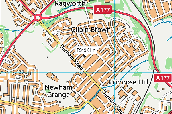 TS19 0HY map - OS VectorMap District (Ordnance Survey)