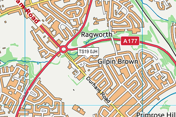 TS19 0JH map - OS VectorMap District (Ordnance Survey)