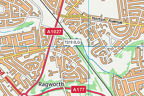 TS19 0LG map - OS VectorMap District (Ordnance Survey)