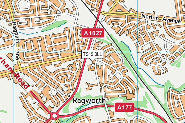 TS19 0LL map - OS VectorMap District (Ordnance Survey)