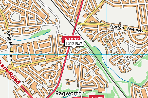 TS19 0LW map - OS VectorMap District (Ordnance Survey)