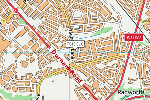 TS19 0LX map - OS VectorMap District (Ordnance Survey)