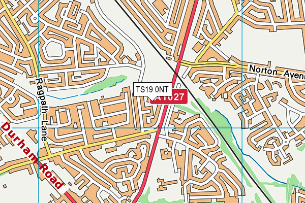 TS19 0NT map - OS VectorMap District (Ordnance Survey)