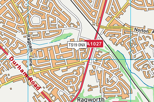 TS19 0NX map - OS VectorMap District (Ordnance Survey)