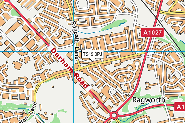 TS19 0PJ map - OS VectorMap District (Ordnance Survey)