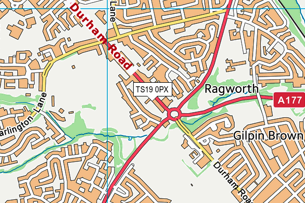 TS19 0PX map - OS VectorMap District (Ordnance Survey)