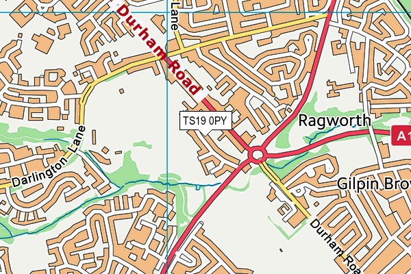 TS19 0PY map - OS VectorMap District (Ordnance Survey)