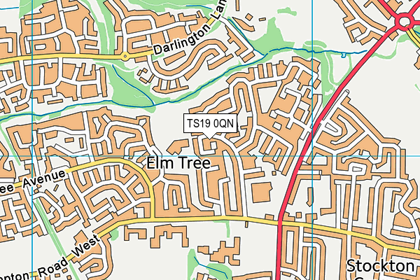 TS19 0QN map - OS VectorMap District (Ordnance Survey)