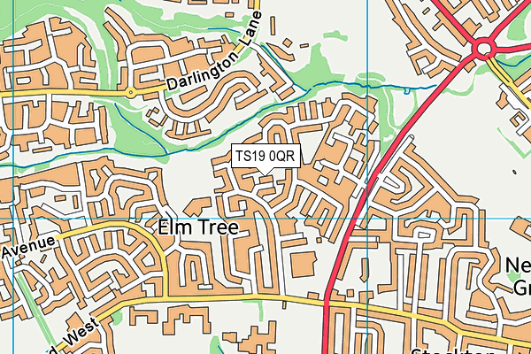 TS19 0QR map - OS VectorMap District (Ordnance Survey)