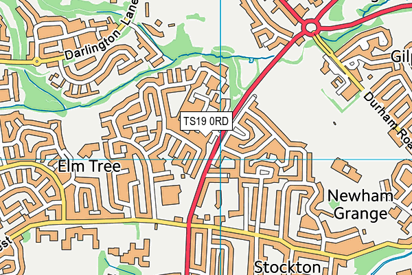 TS19 0RD map - OS VectorMap District (Ordnance Survey)