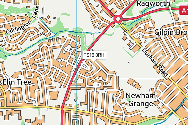 TS19 0RH map - OS VectorMap District (Ordnance Survey)