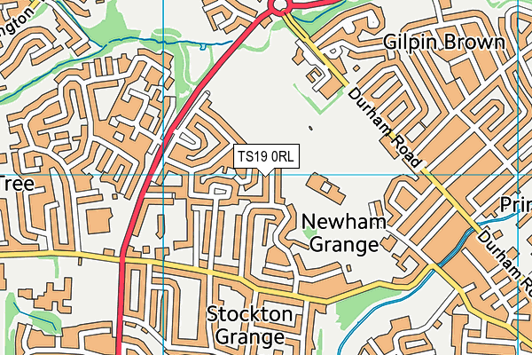 TS19 0RL map - OS VectorMap District (Ordnance Survey)