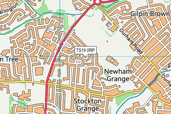 TS19 0RP map - OS VectorMap District (Ordnance Survey)