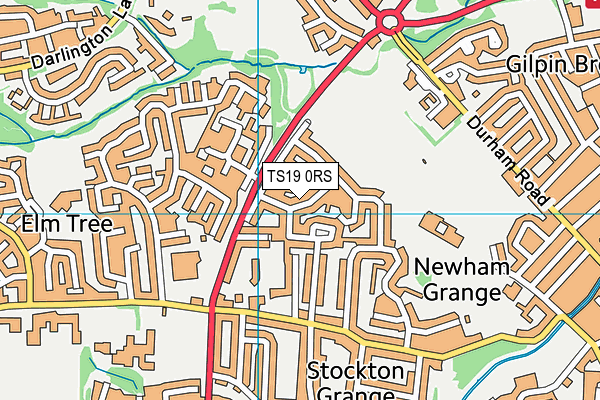 TS19 0RS map - OS VectorMap District (Ordnance Survey)