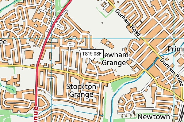 TS19 0SF map - OS VectorMap District (Ordnance Survey)