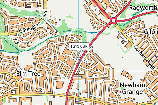 TS19 0SR map - OS VectorMap District (Ordnance Survey)