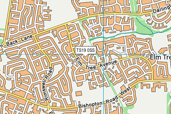 TS19 0SS map - OS VectorMap District (Ordnance Survey)