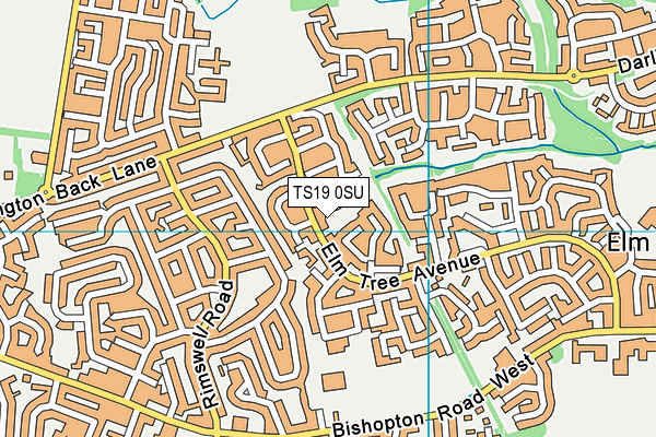 TS19 0SU map - OS VectorMap District (Ordnance Survey)