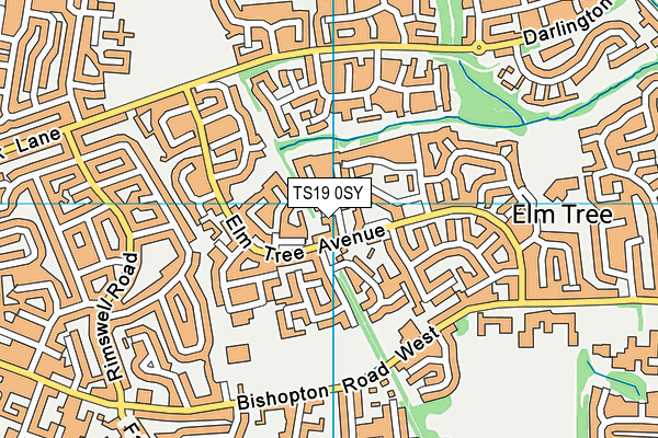 TS19 0SY map - OS VectorMap District (Ordnance Survey)