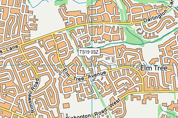 TS19 0SZ map - OS VectorMap District (Ordnance Survey)
