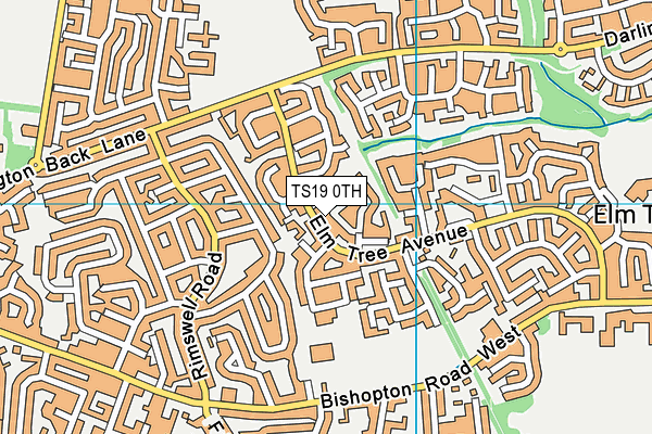 TS19 0TH map - OS VectorMap District (Ordnance Survey)