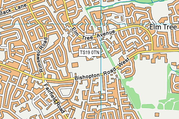 TS19 0TN map - OS VectorMap District (Ordnance Survey)