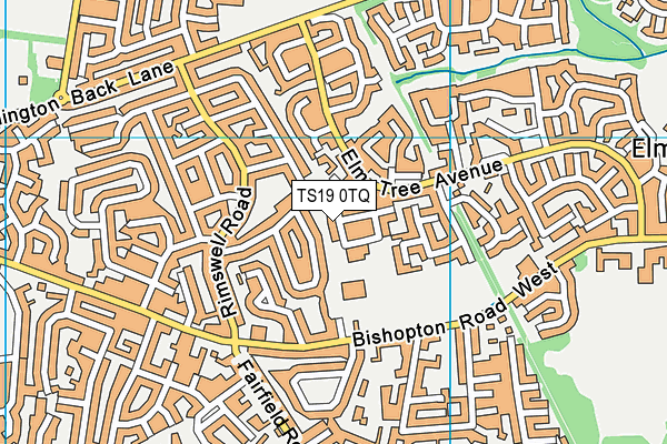 TS19 0TQ map - OS VectorMap District (Ordnance Survey)
