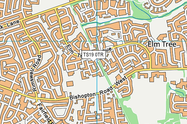 TS19 0TR map - OS VectorMap District (Ordnance Survey)