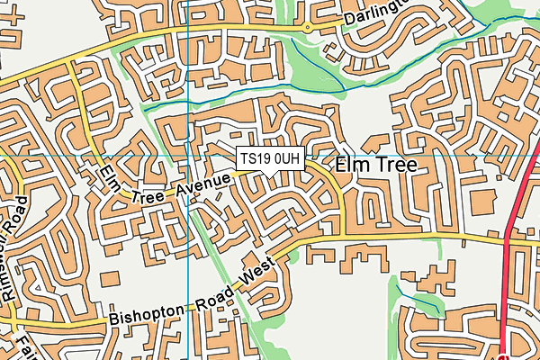 TS19 0UH map - OS VectorMap District (Ordnance Survey)