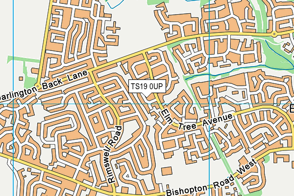 TS19 0UP map - OS VectorMap District (Ordnance Survey)