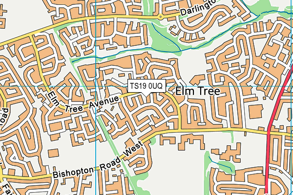 TS19 0UQ map - OS VectorMap District (Ordnance Survey)