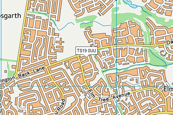 TS19 0UU map - OS VectorMap District (Ordnance Survey)