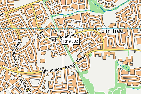 TS19 0UZ map - OS VectorMap District (Ordnance Survey)