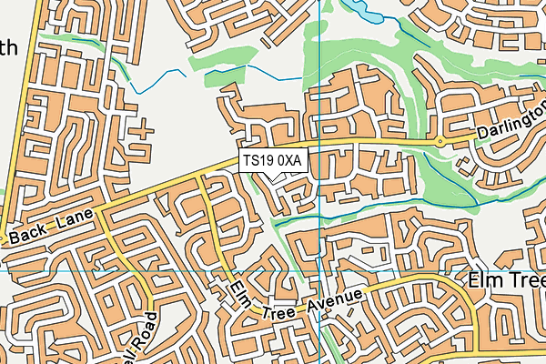 TS19 0XA map - OS VectorMap District (Ordnance Survey)