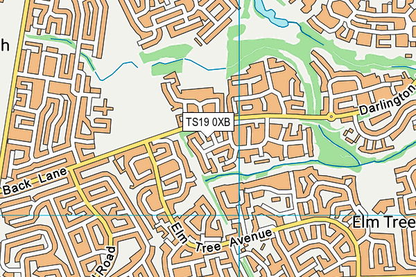 TS19 0XB map - OS VectorMap District (Ordnance Survey)