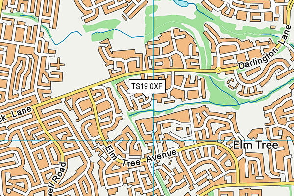 TS19 0XF map - OS VectorMap District (Ordnance Survey)