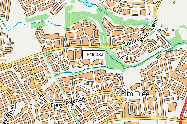 TS19 0XJ map - OS VectorMap District (Ordnance Survey)