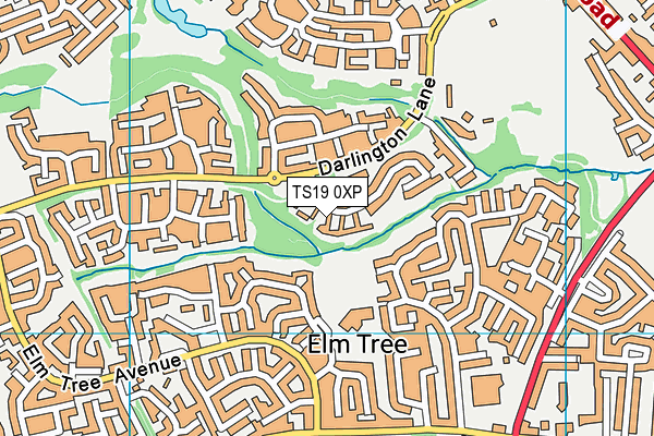 TS19 0XP map - OS VectorMap District (Ordnance Survey)