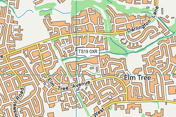 TS19 0XR map - OS VectorMap District (Ordnance Survey)